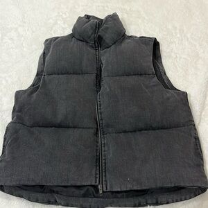 Women's Grey Puffer Vest